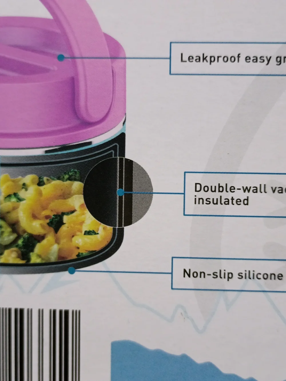 2 Pink and Coral Ergonomic Handle Lunch Container And Purple And Blue